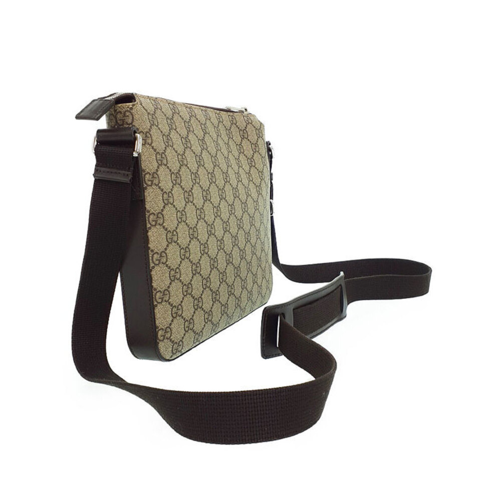 Gucci Messenger GG Supreme Brown Shoulder Bag Crossbody - Picture 1 of 9